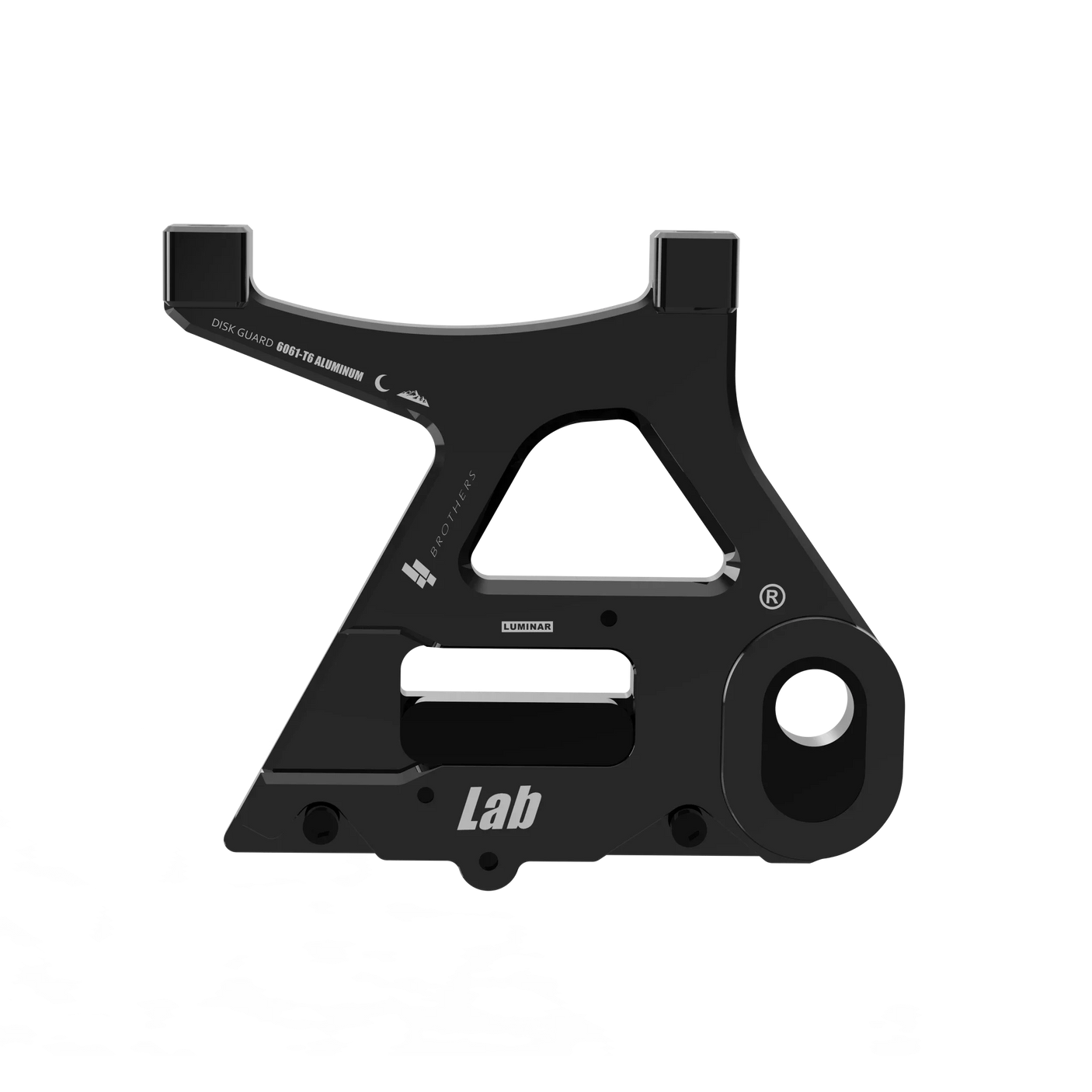 IZI Brothers caliper mount for Sur-Ron Light Bee swingarm - black front exterior view