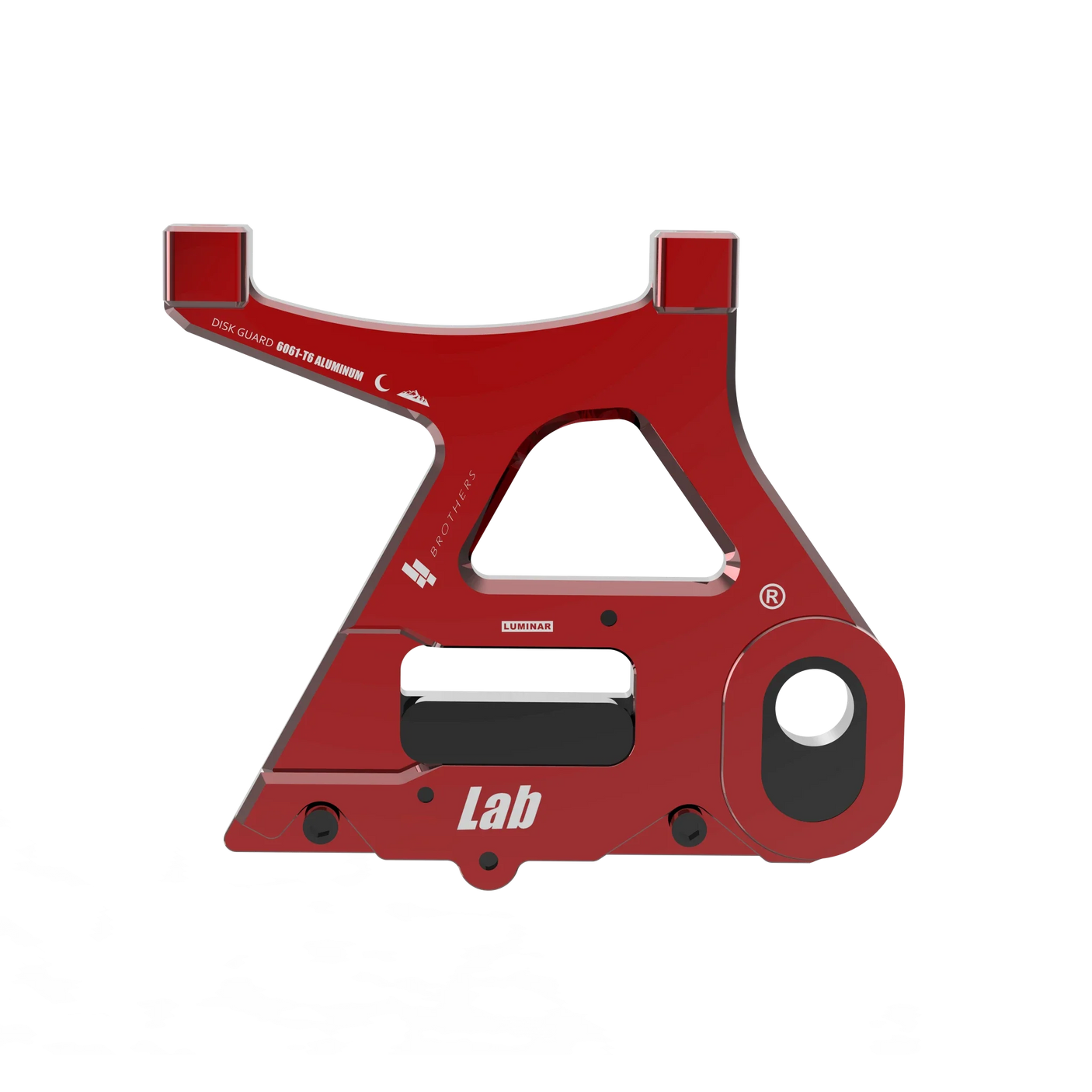 IZI Brothers caliper mount for Sur-Ron Light Bee swingarm - red exterior front view