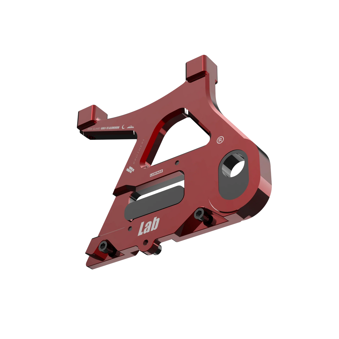 IZI Brothers caliper mount for Sur-Ron Light Bee swingarm - red exterior front view
