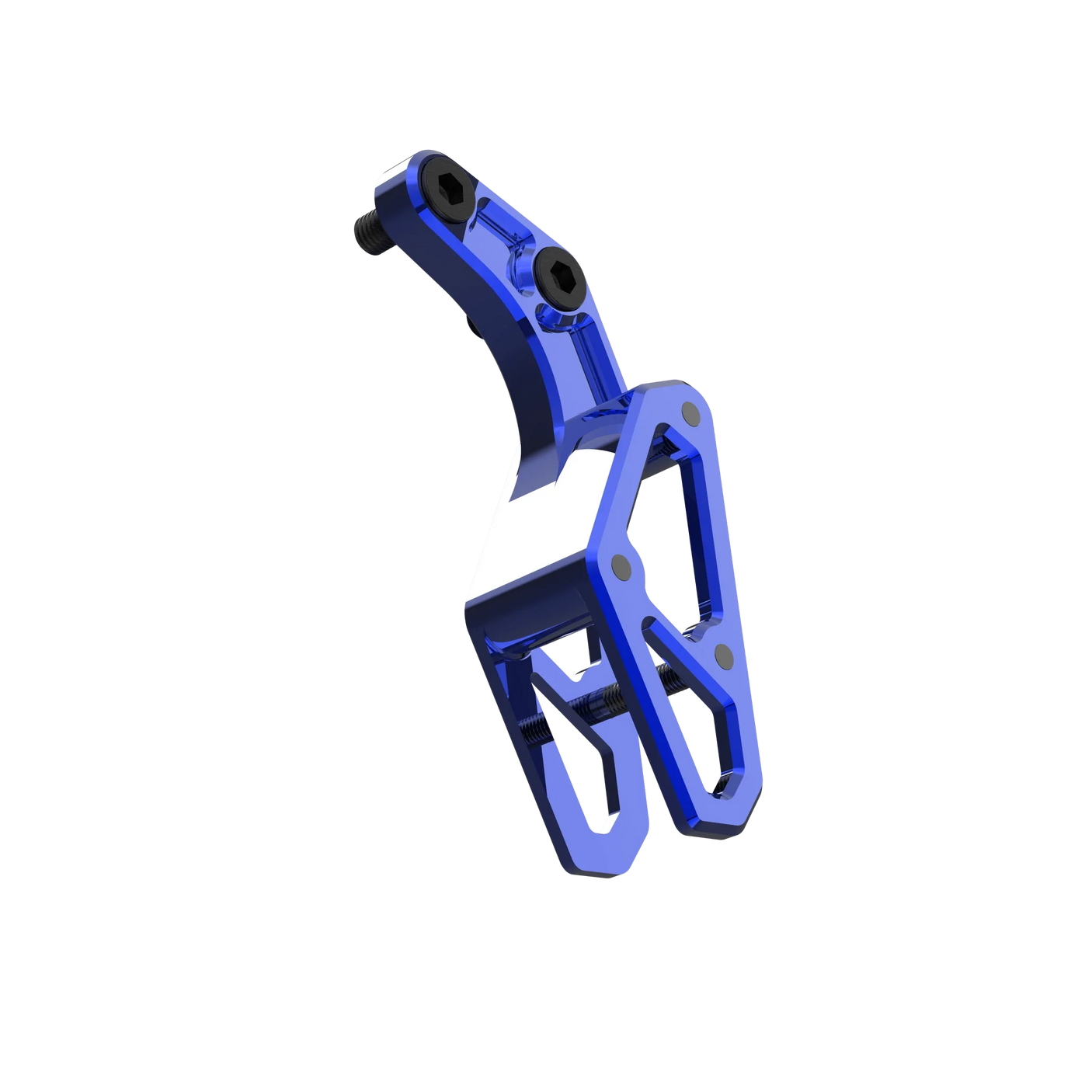 IZI Brothers chain guide body for Sur-Ron Light Bee swingarm - blue interior view