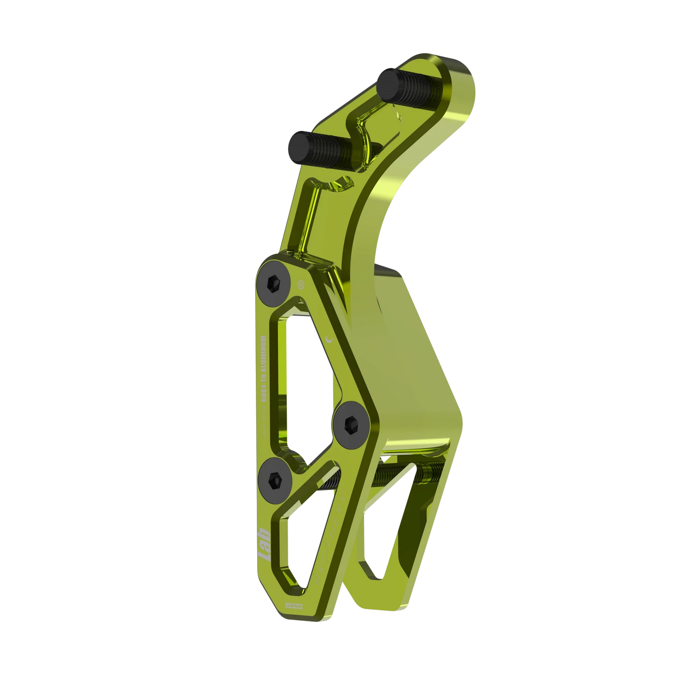 IZI Brothers chain guide body for Sur-Ron Light Bee swingarm - green 3/4 front view