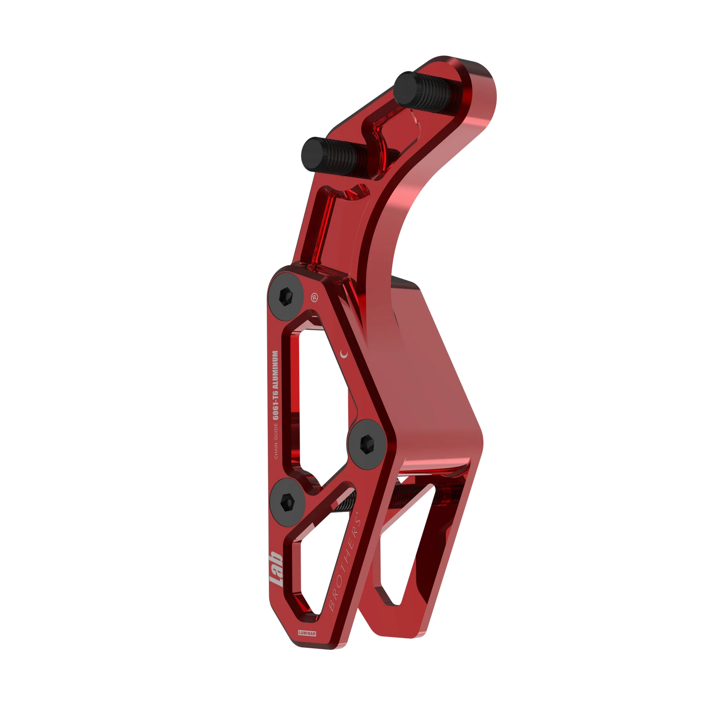 IZI Brothers chain guide body for Sur-Ron Light Bee swingarm - red 3/4 front view