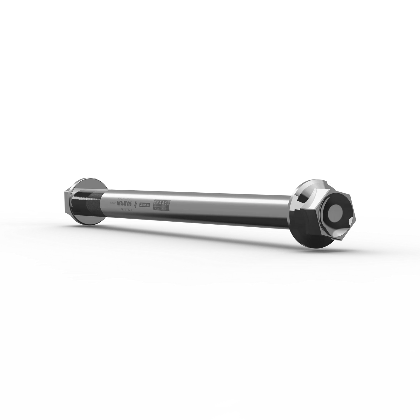 IZI Brothers Rear Axle #2 for Sur-Ron Light Bee - raw 3/4 profile view