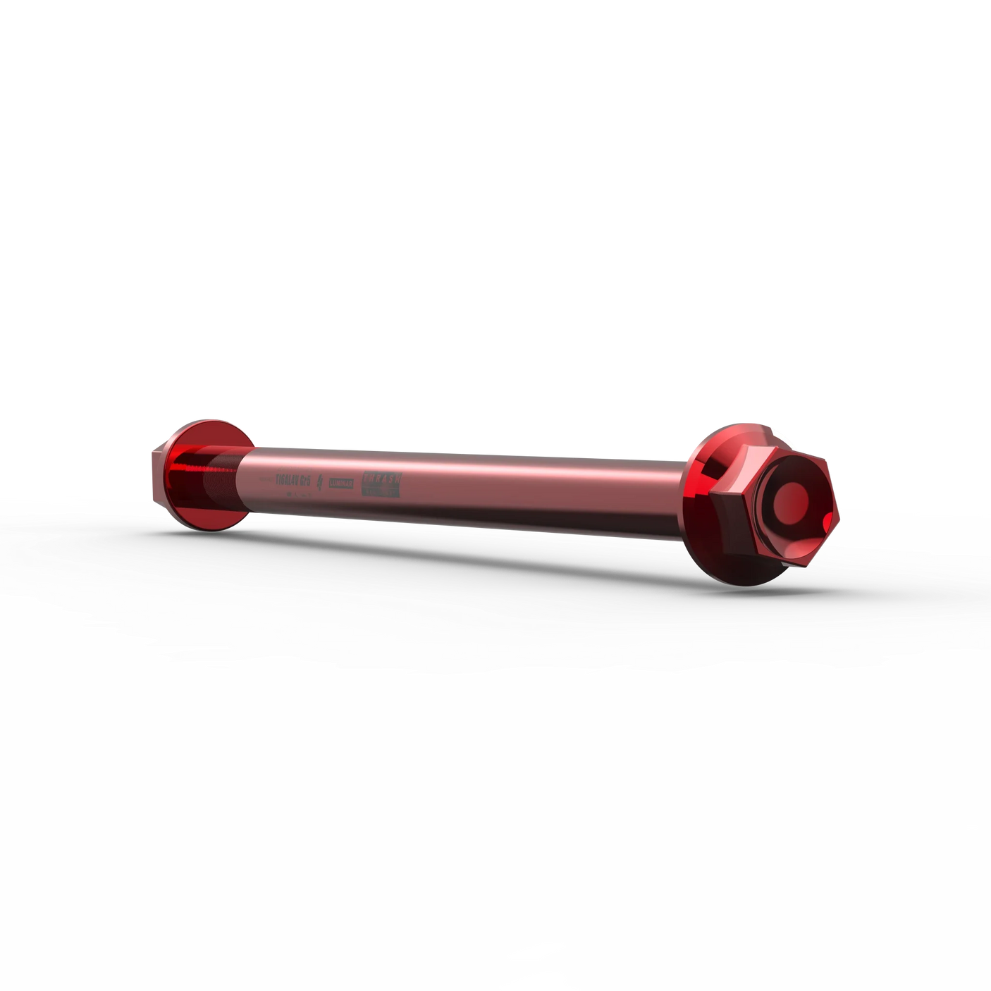 IZI Brothers Rear Axle #2 for Sur-Ron Light Bee - red 3/4 profile view
