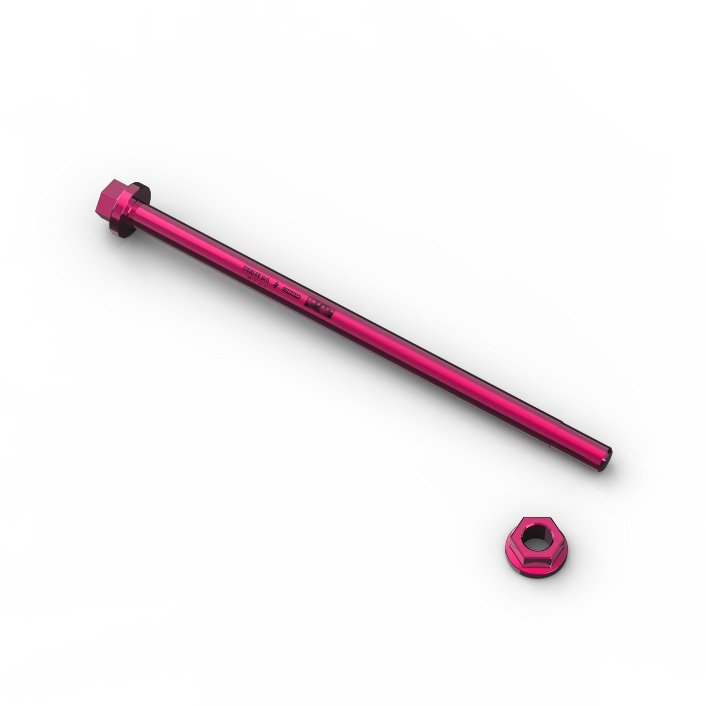 IZI Brothers Swingarm Axle for Sur-Ron Light Bee - top view - pink color