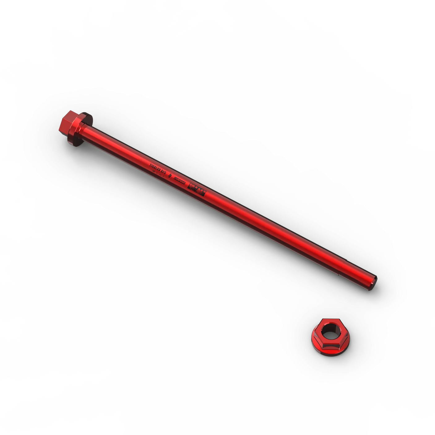 IZI Brothers Swingarm Axle for Sur-Ron Light Bee - top view - red color