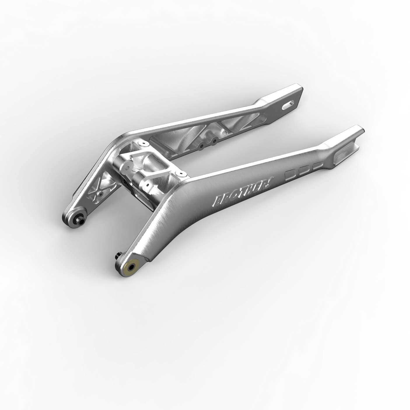 IZI Brothers Swingarm for Sur-Ron Light Bee - top view plunging - brushed color