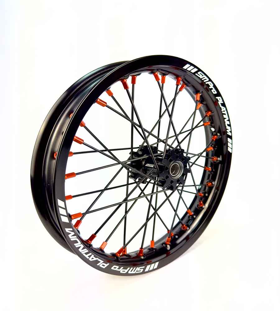 SM Pro Light Bee Wheelset – Black Rim and Orange Nipples - EVFREAKS SM Pro Light Bee Wheelset – Black Rim and Orange Nipples