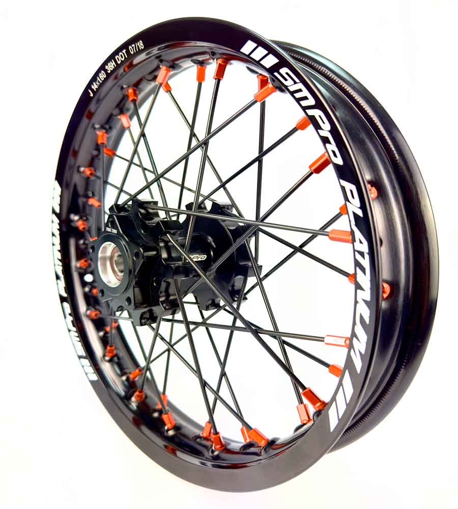 SM Pro Light Bee Wheelset – Black Rim and Orange Nipples - EVFREAKS SM Pro Light Bee Wheelset – Black Rim and Orange Nipples