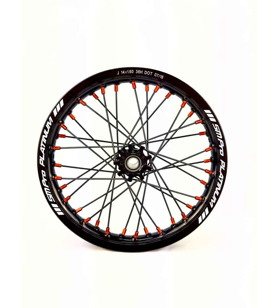 SM Pro Light Bee Wheelset – Black Rim and Orange Nipples - EVFREAKS SM Pro Light Bee Wheelset – Black Rim and Orange Nipples
