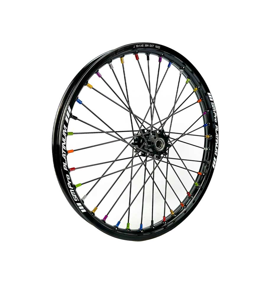 SM Pro Light Bee Wheelset – Black Rim and Rainbow Nipples - EVFREAKSSM Pro Light Bee Wheelset – Black Rim and Rainbow Nipples