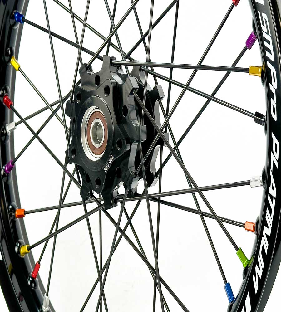 SM Pro Light Bee Wheelset – Black Rim and Rainbow Nipples - EVFREAKSSM Pro Light Bee Wheelset – Black Rim and Rainbow Nipples