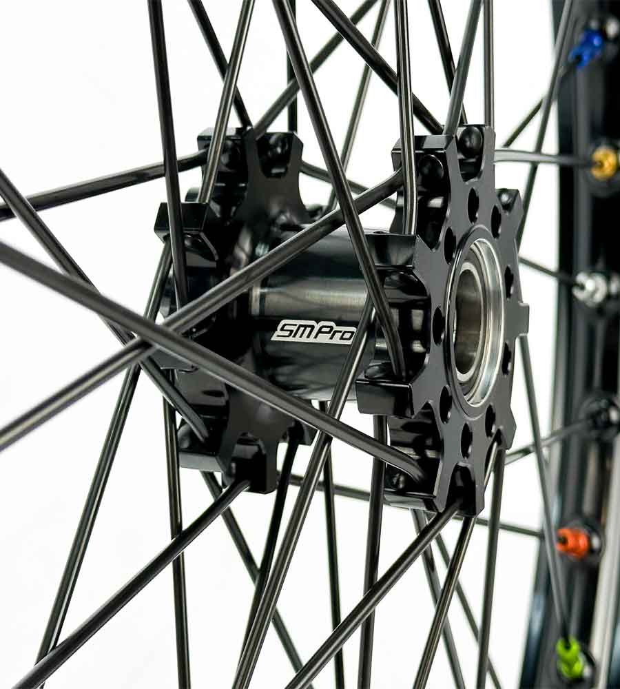 SM Pro Light Bee Wheelset – Black Rim and Rainbow Nipples - EVFREAKSSM Pro Light Bee Wheelset – Black Rim and Rainbow Nipples