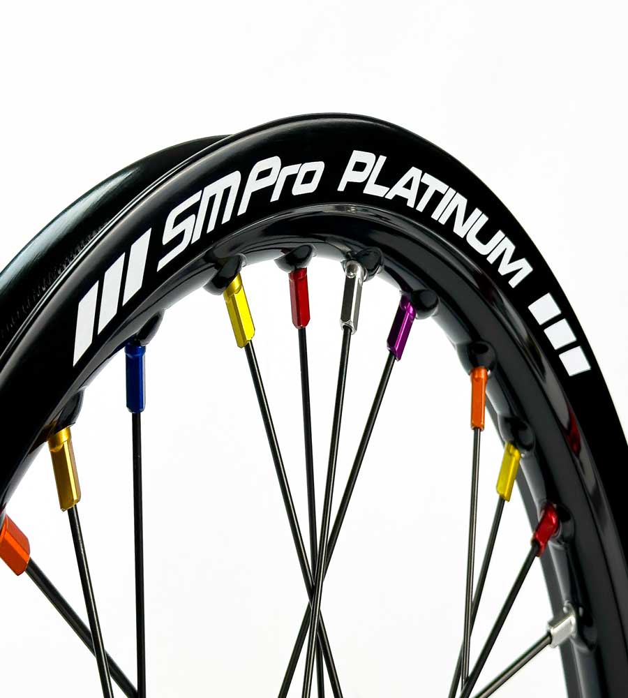SM Pro Light Bee Wheelset – Black Rim and Rainbow Nipples - EVFREAKSSM Pro Light Bee Wheelset – Black Rim and Rainbow Nipples