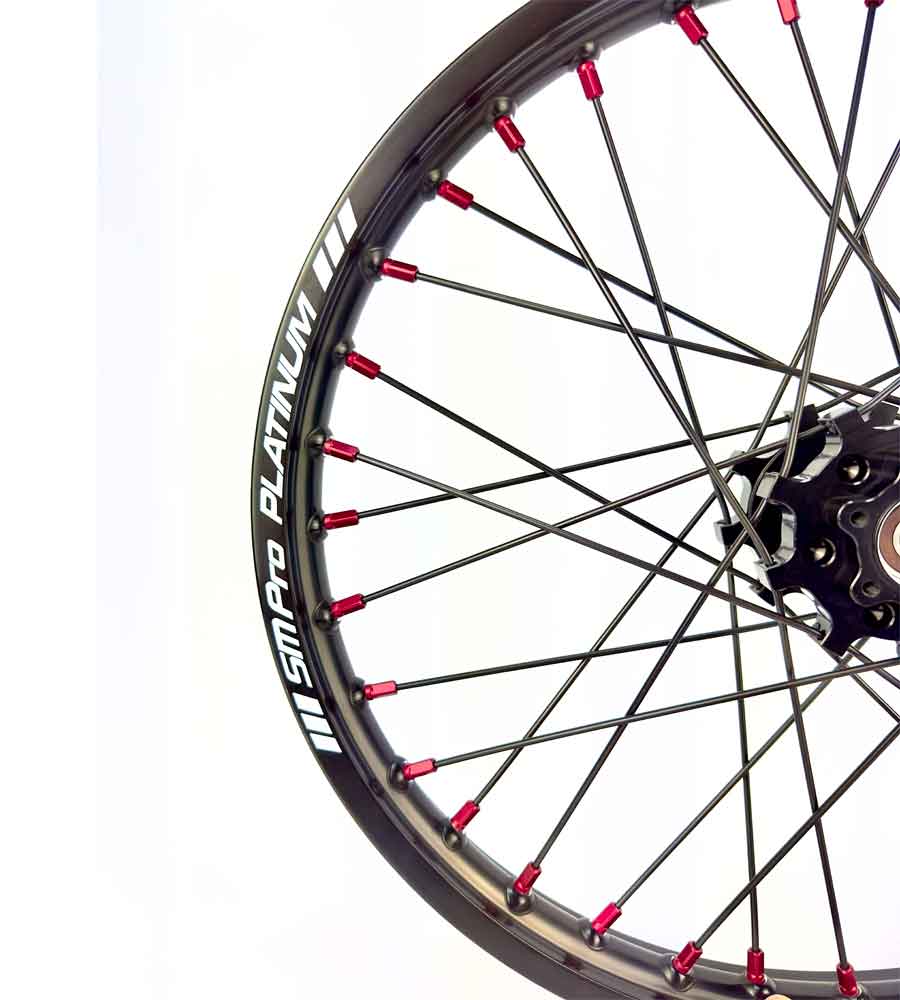 SM Pro Light Bee Wheelset – Black Rim and Red Nipples - EVFREAKS SM Pro Light Bee Wheelset – Black Rim and Red Nipples
