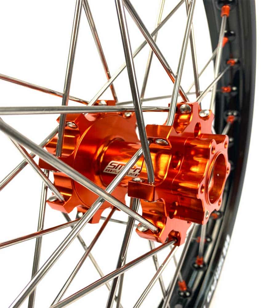 SM Pro Light Bee Wheelset – Ornage Hubs and Orange Nipples - EVFREAKS SM Pro Light Bee Wheelset – Ornage Hubs and Orange Nipples
