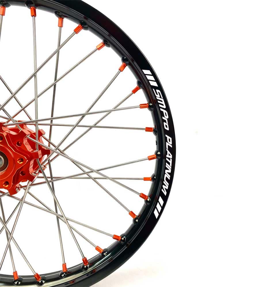 SM Pro Light Bee Wheelset – Ornage Hubs and Orange Nipples - EVFREAKS SM Pro Light Bee Wheelset – Ornage Hubs and Orange Nipples