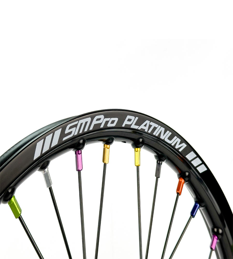 SM Pro Light Bee Wheelset – Purple Black Hub and Rainbow Nipples - EVFREAKS SM Pro Light Bee Wheelset – Purple Black Hub and Rainbow Nipples