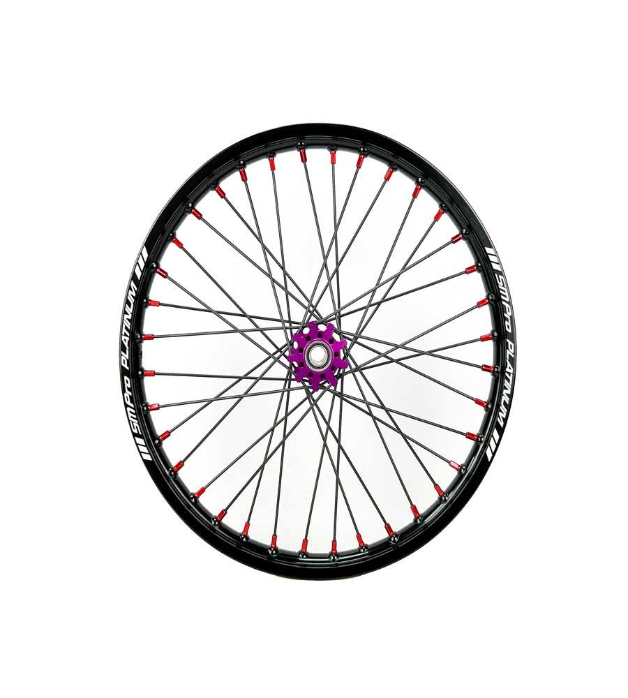 SM Pro Light Bee Wheelset – Purple Black Hub and Red Nipples - EVFREAKS SM Pro Light Bee Wheelset – Purple Black Hub and Red Nipples