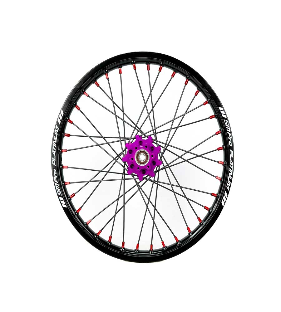 SM Pro Light Bee Wheelset – Purple Black Hub and Red Nipples - EVFREAKS SM Pro Light Bee Wheelset – Purple Black Hub and Red Nipples