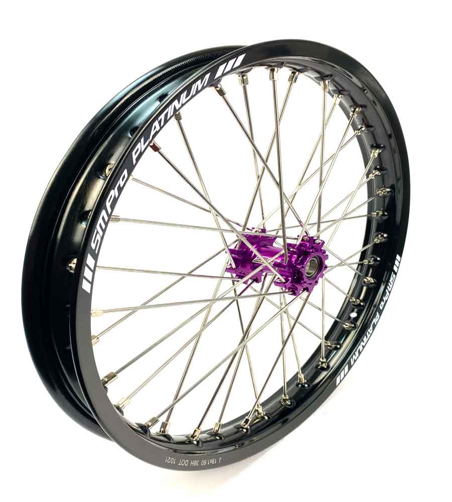SM Pro Light Bee Wheelset – Purple Black Hub and Silver Nipples - EVFREAKSSM Pro Light Bee Wheelset – Purple Black Hub and Silver Nipples