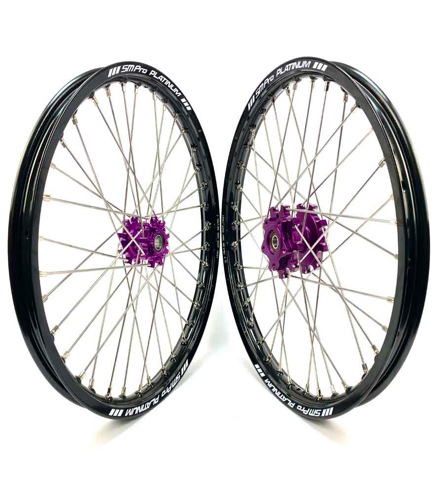 SM Pro Light Bee Wheelset – Purple Black Hub and Silver Nipples - EVFREAKSSM Pro Light Bee Wheelset – Purple Black Hub and Silver Nipples