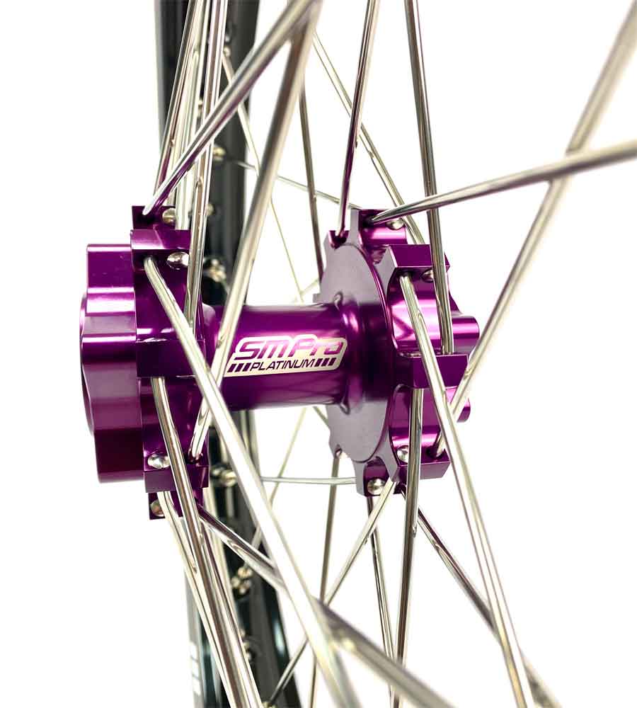 SM Pro Light Bee Wheelset – Purple Black Hub and Silver Nipples - EVFREAKSSM Pro Light Bee Wheelset – Purple Black Hub and Silver Nipples