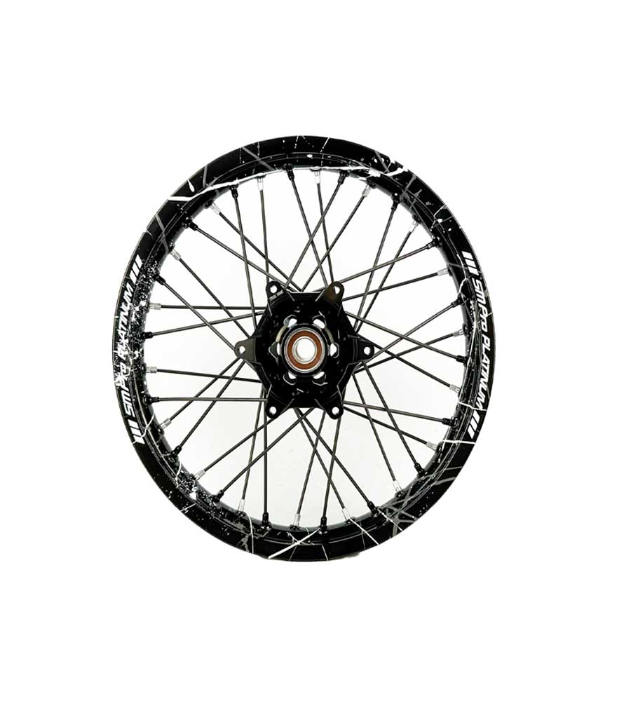 SM Pro Light Bee Wheelset – Splatterkote and Black and White Nipples - EVFREAKS SM Pro Light Bee Wheelset – Splatterkote and Black and White Nipples