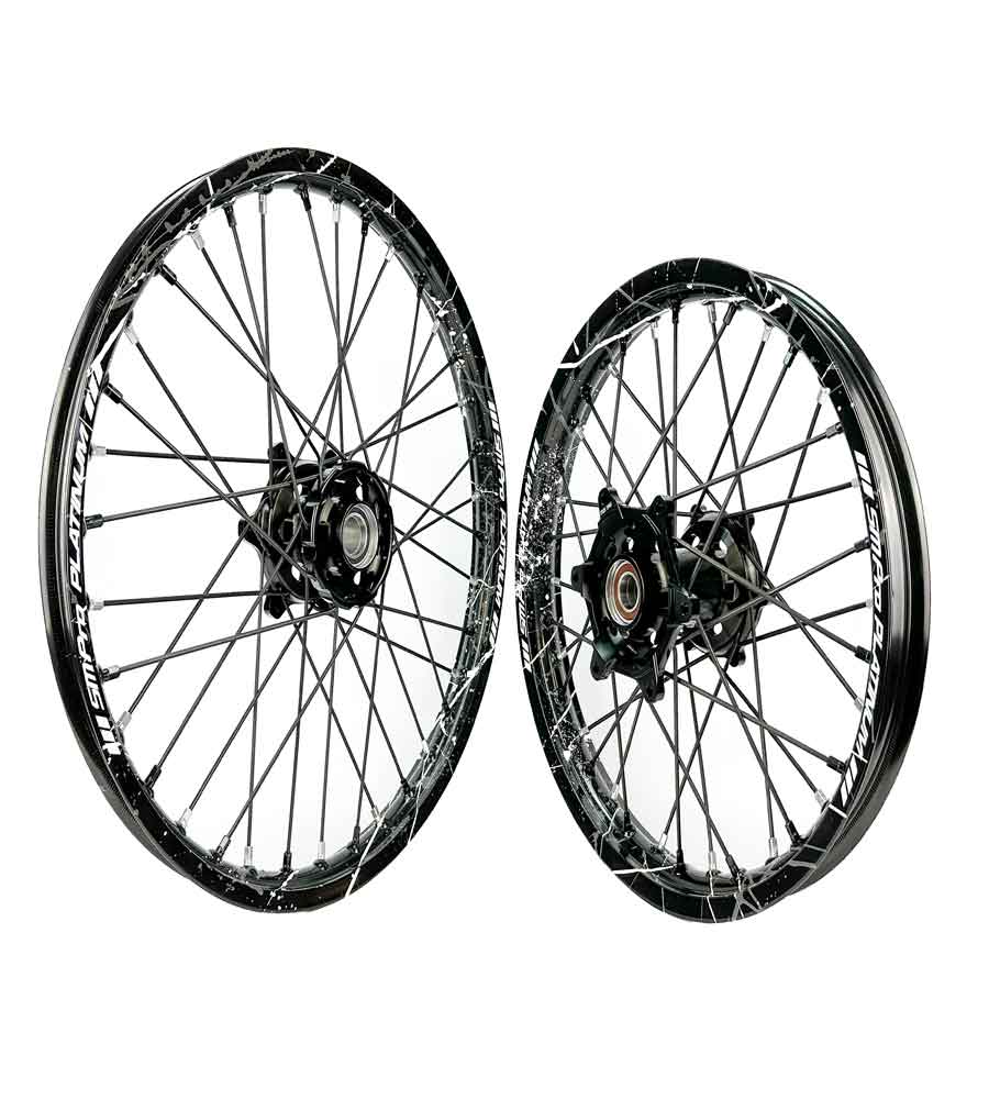 SM Pro Light Bee Wheelset – Splatterkote and Black and White Nipples - EVFREAKS SM Pro Light Bee Wheelset – Splatterkote and Black and White Nipples