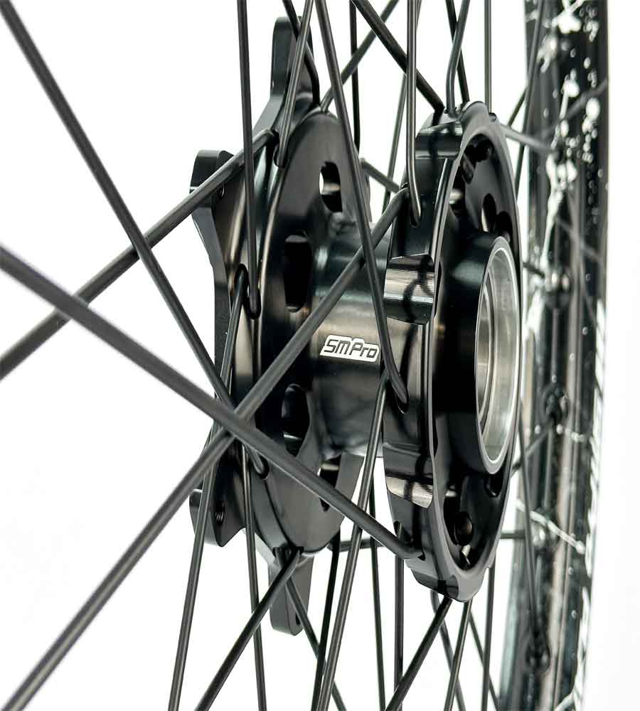 SM Pro Light Bee Wheelset – Splatterkote and Black and White Nipples - EVFREAKS SM Pro Light Bee Wheelset – Splatterkote and Black and White Nipples