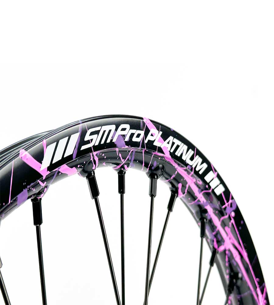 SM Pro Light Bee Wheelset – Splatterkote and Black Nipples - EVFREAKS SM Pro Light Bee Wheelset – Splatterkote and Black Nipples