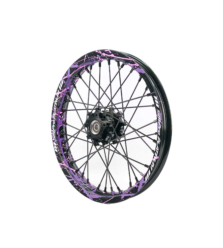 SM Pro Light Bee Wheelset – Splatterkote and Black Nipples - EVFREAKS SM Pro Light Bee Wheelset – Splatterkote and Black Nipples