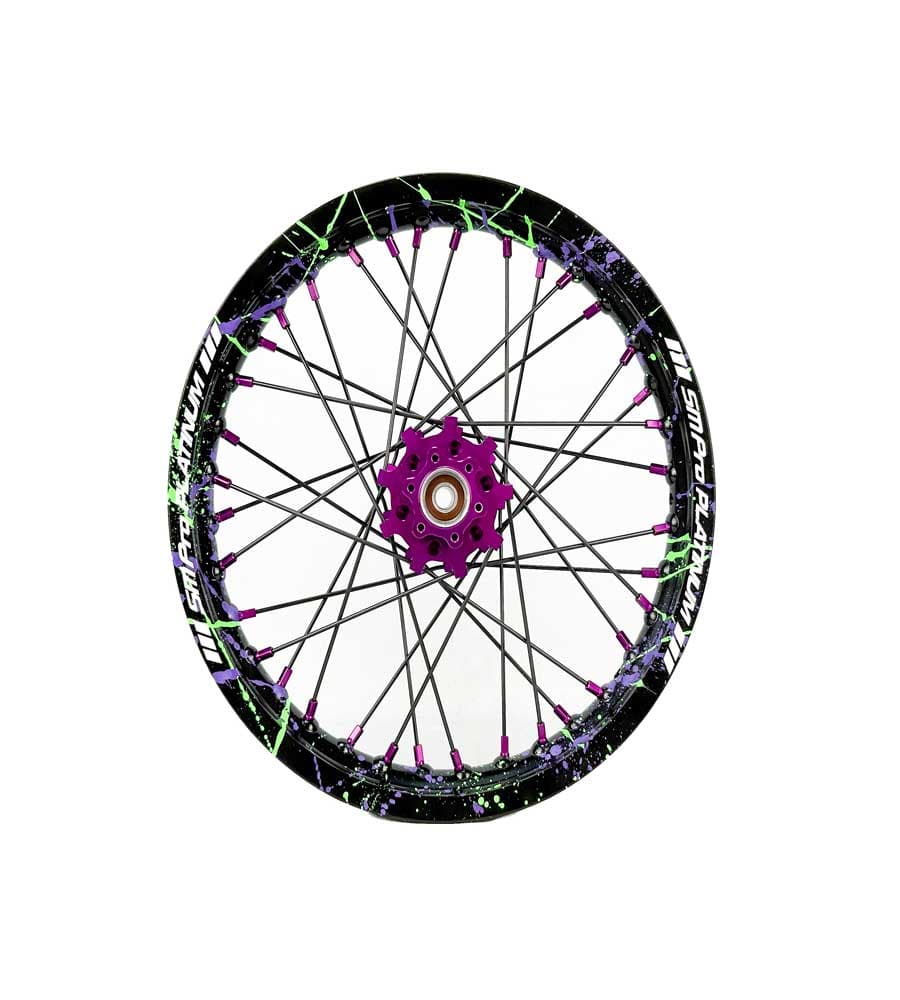 SM Pro Light Bee Wheelset – Splatterkote and Purple Nipples - EVFREAKSSM Pro Light Bee Wheelset – Splatterkote and Purple Nipples