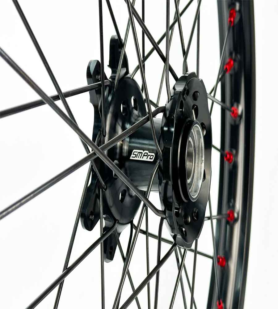 SM Pro Ultra Bee Wheels – Black Hubs and Red Nipples - EVFREAKSSM Pro Ultra Bee Wheels – Black Hubs and Red Nipples