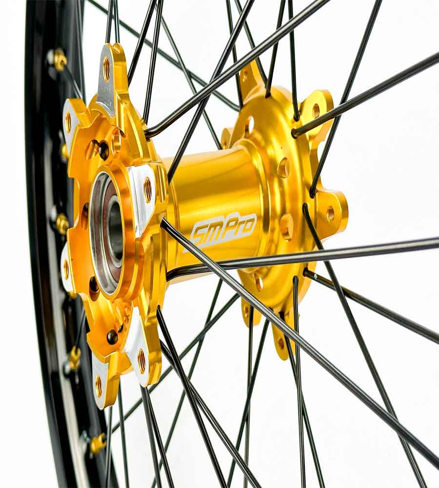 SM Pro Ultra Bee Wheels – Gold Hubs and Black Spokes - EVFREAKSSM Pro Ultra Bee Wheels – Gold Hubs and Black Spokes