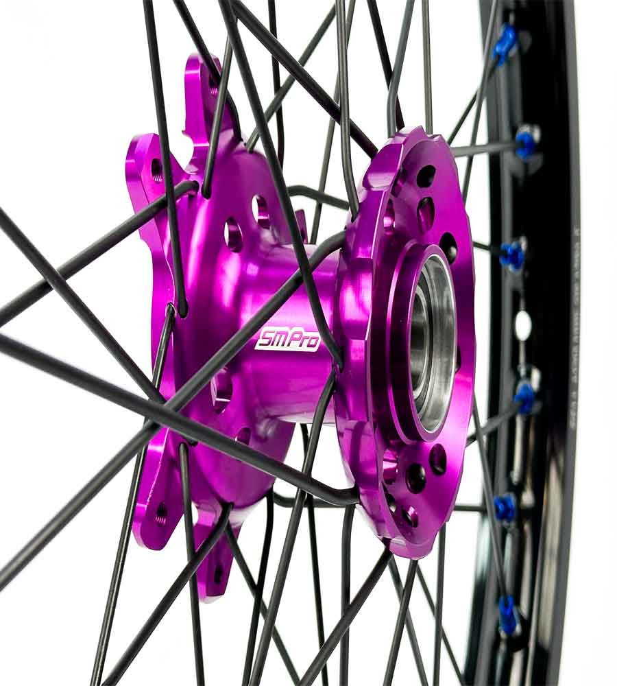 SM Pro Ultra Bee Wheels – Purple Hubs and Black Spokes - EVFREAKSSM Pro Ultra Bee Wheels – Purple Hubs and Black Spokes