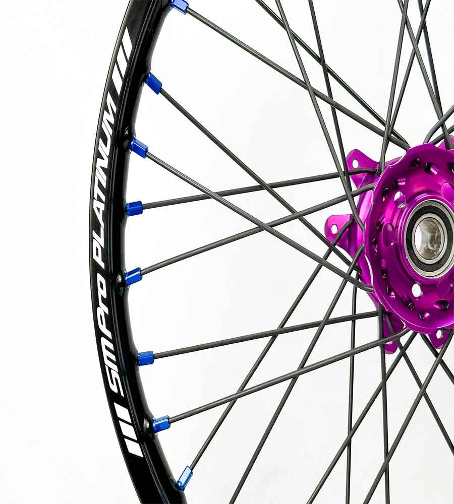 SM Pro Ultra Bee Wheels – Purple Hubs and Black Spokes - EVFREAKSSM Pro Ultra Bee Wheels – Purple Hubs and Black Spokes