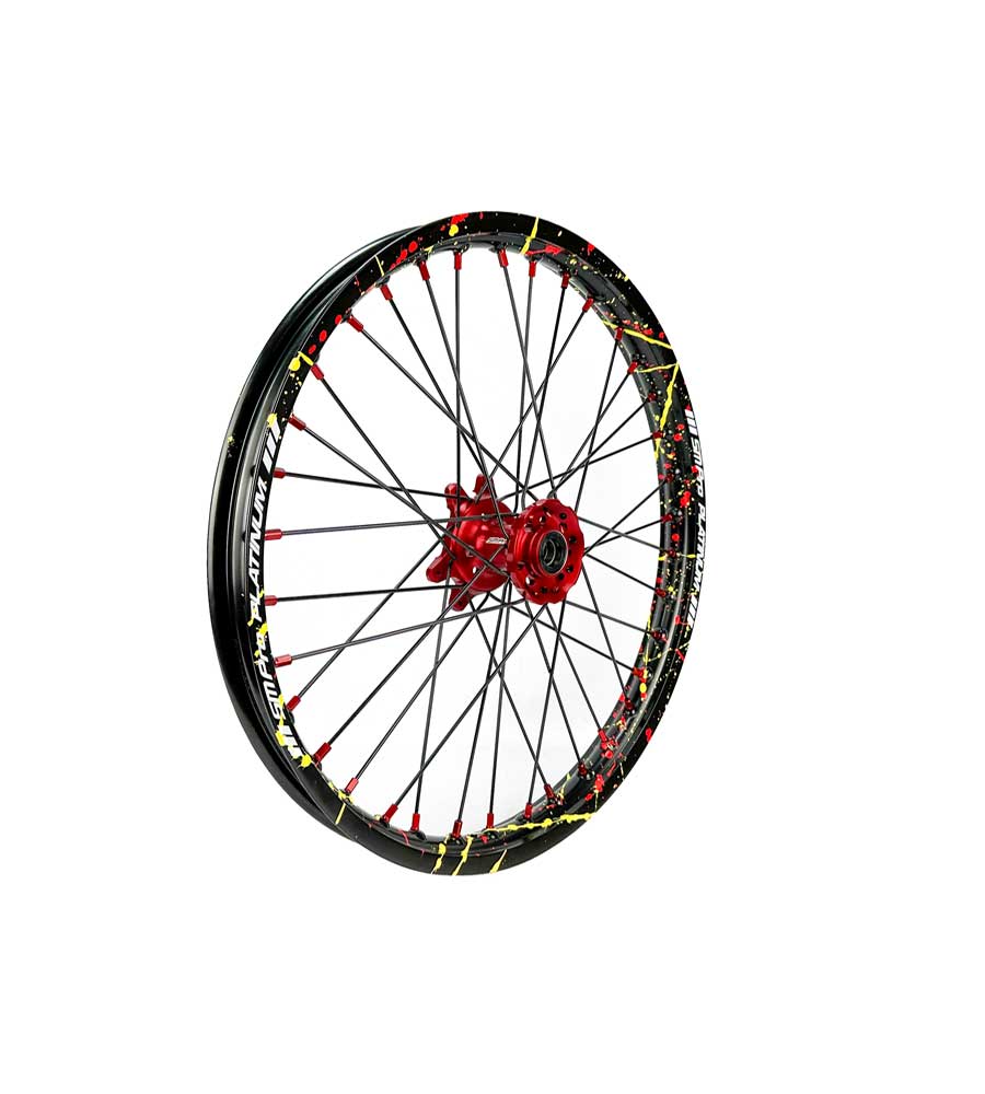 SM Pro Ultra Bee Wheels – USMC Red Sunflower Yellow Rim and Black Spokes - EVFREAKSSM Pro Ultra Bee Wheels – USMC Red Sunflower Yellow Rim and Black Spokes