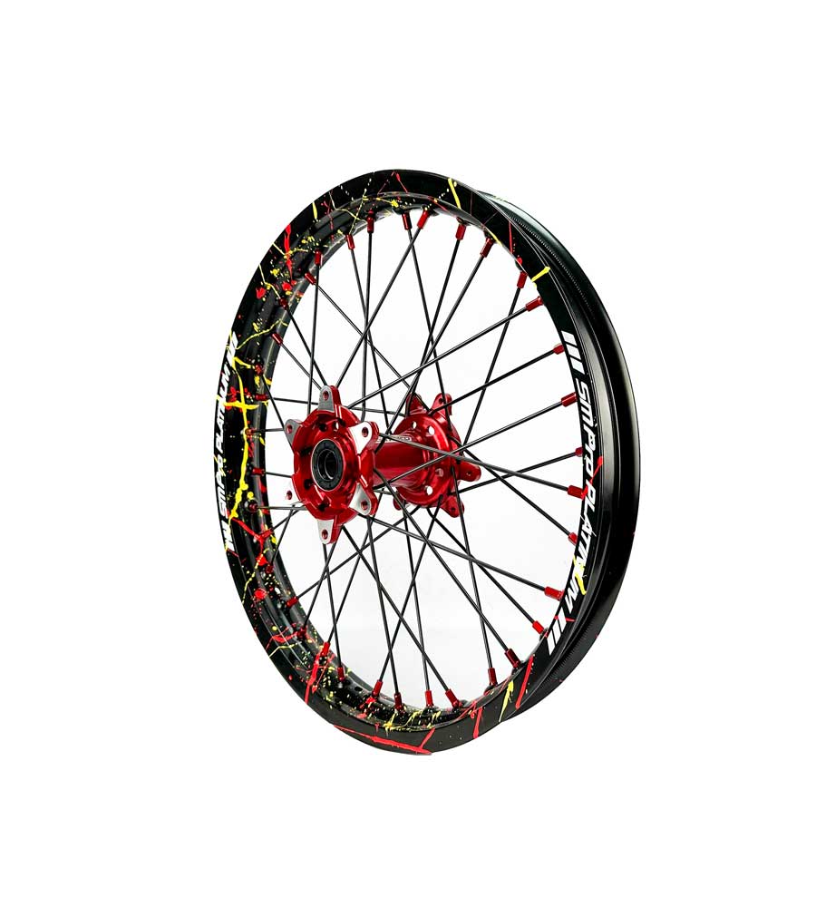 SM Pro Ultra Bee Wheels – USMC Red Sunflower Yellow Rim and Black Spokes - EVFREAKSSM Pro Ultra Bee Wheels – USMC Red Sunflower Yellow Rim and Black Spokes