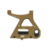 IZI Brothers caliper mount for Sur-Ron Light Bee swingarm - copper exterior front view