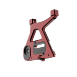 IZI Brothers caliper mount for Sur-Ron Light Bee swingarm - red interior 3/4 profile view