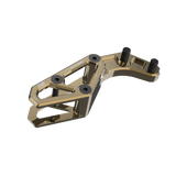 IZI Brothers chain guide body for Sur-Ron Light Bee swingarm - copper top-down front view