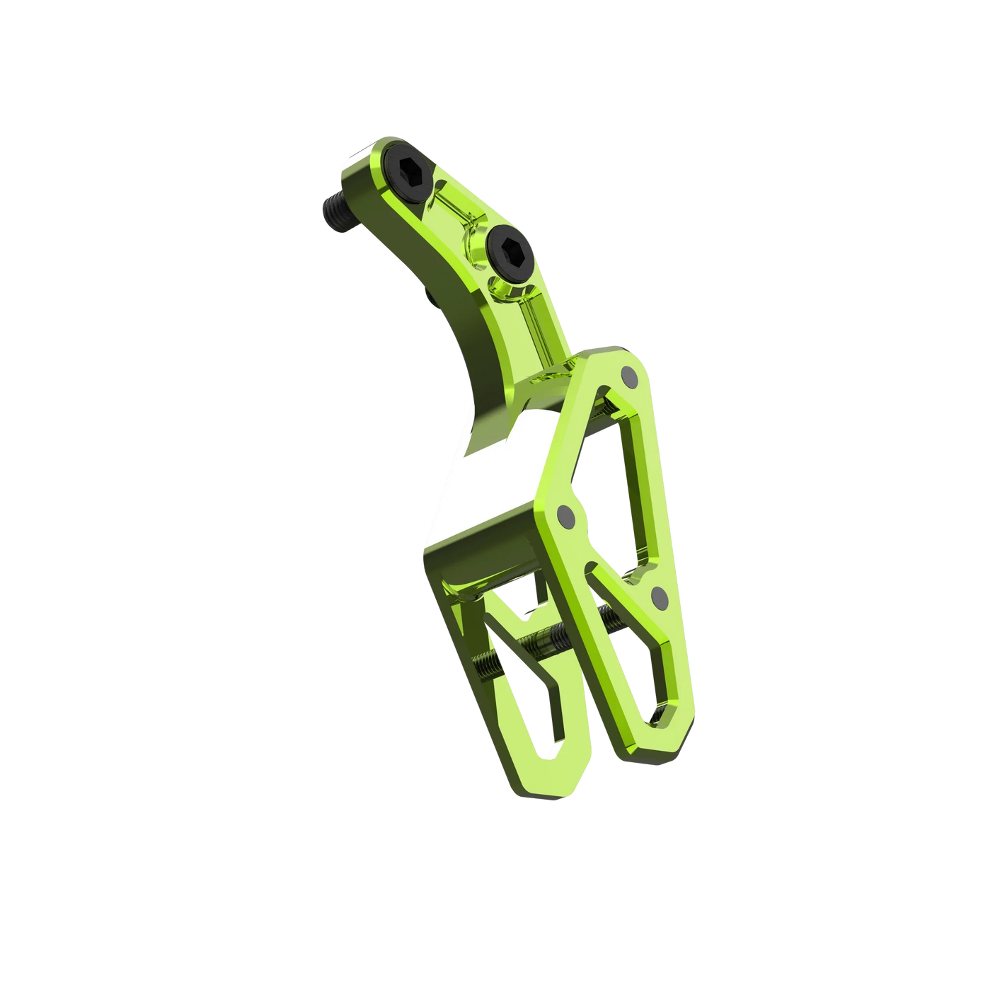 IZI Brothers chain guide body for Sur-Ron Light Bee swingarm - green interior view