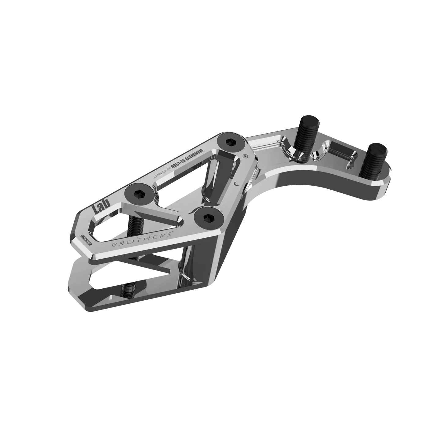 IZI Brothers chain guide body for Sur-Ron Light Bee swingarm - raw top front view