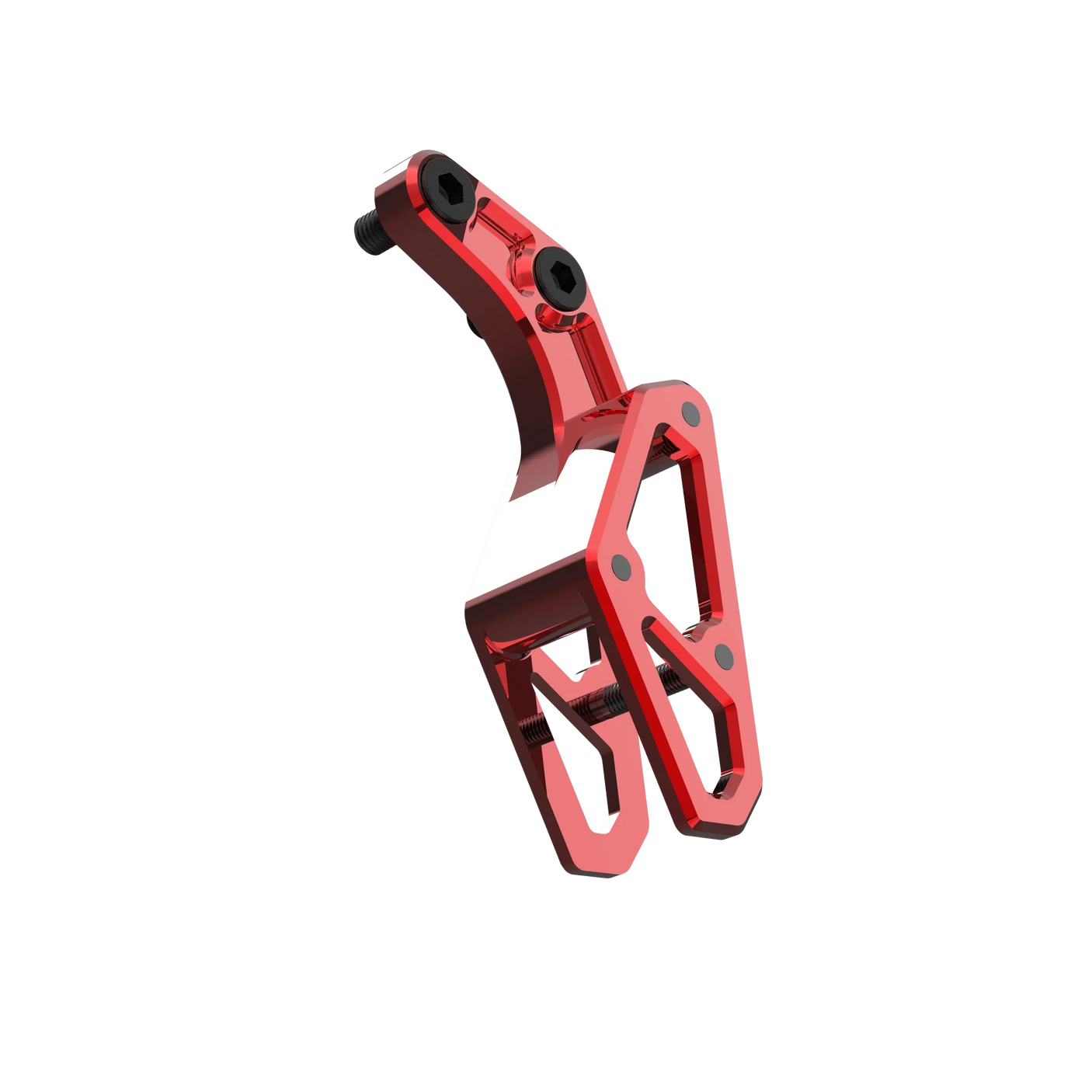 IZI Brothers chain guide body for Sur-Ron Light Bee swingarm - red inner view
