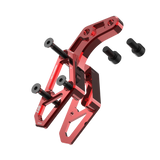 IZI Brothers chain guide body for Sur-Ron Light Bee swingarm - red exploded view