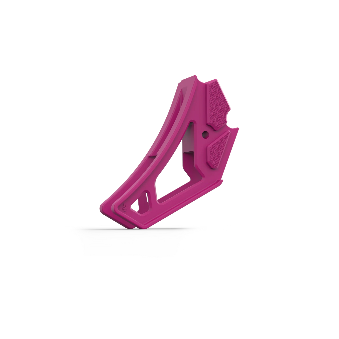 IZI Brothers nylon chain guide for Sur-Ron Light Bee swingarm - pink front view