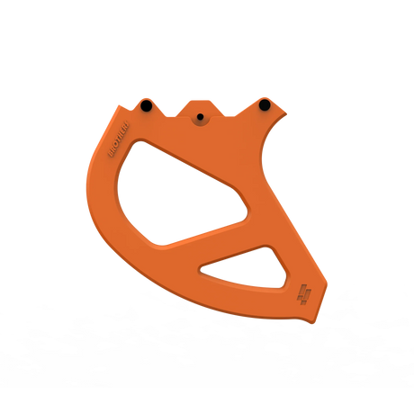 IZI Brothers Nylon Disk Guard for Sur-Ron Light Bee swingarm - orange profile view