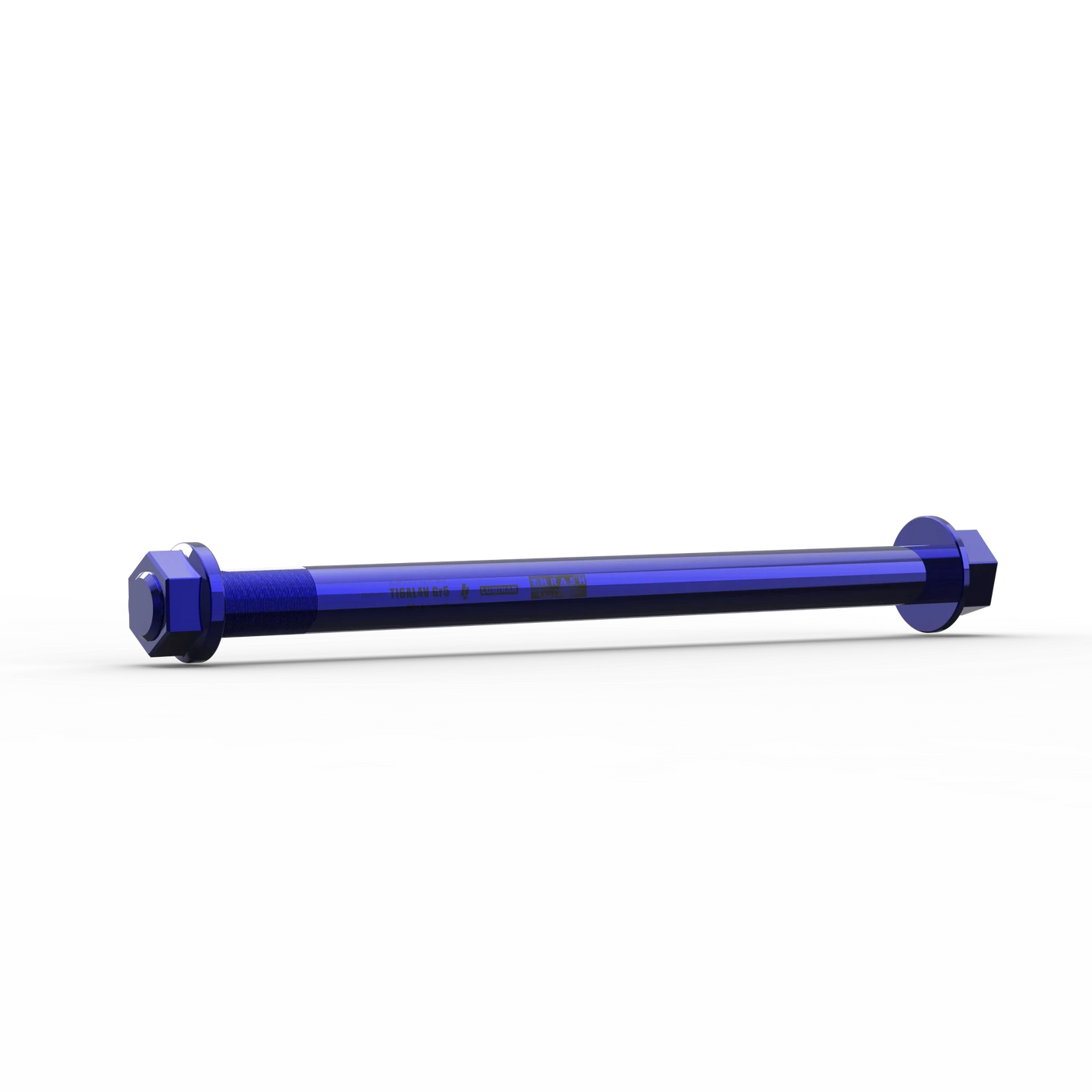 IZI Brothers Rear Axle #2 for Sur-Ron Light Bee - blue 1/4 profile view