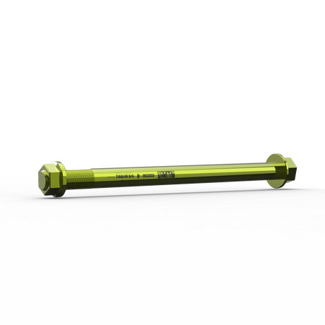 IZI Brothers Rear Axle #2 for Sur-Ron Light Bee - green 1/4 profile view
